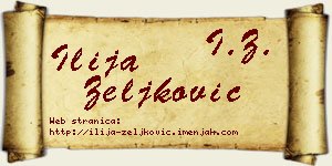 Ilija Zeljković vizit kartica